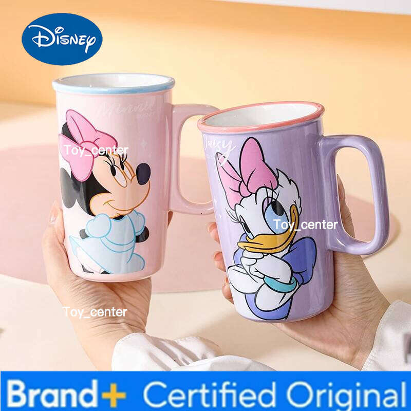 Disney Mickey Creative Ceramic Cup Female Office Cute Milk Coffee Mugs Household Cartoon Large Capacity Cups with Handle H260205