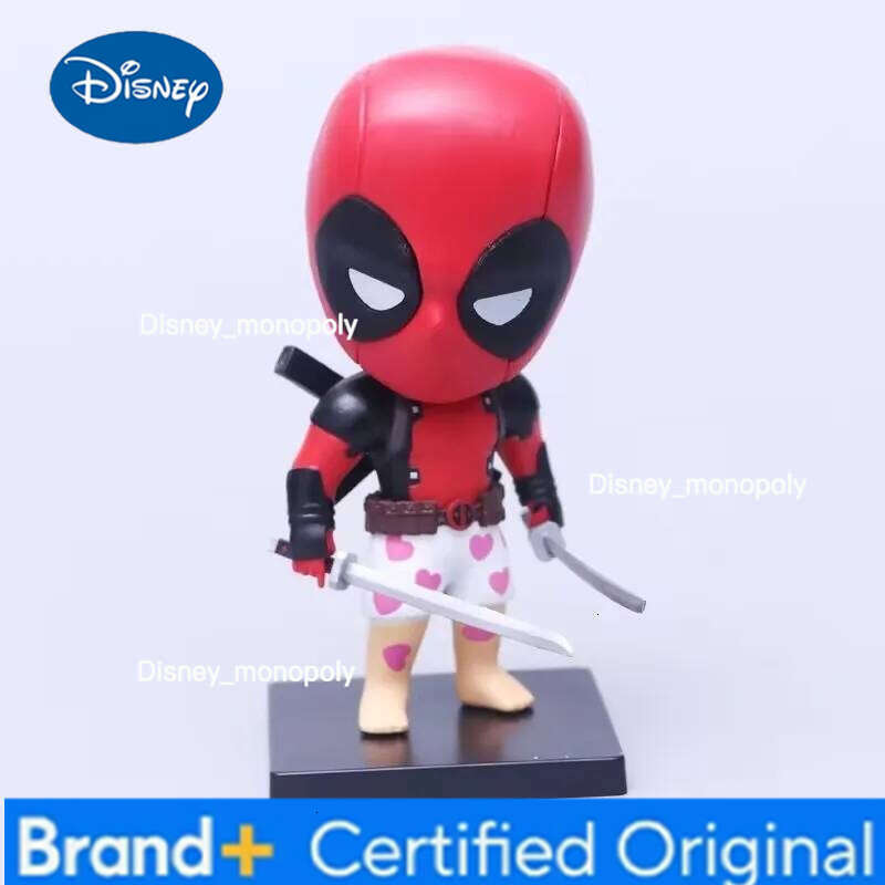 Disney 6pcs/set Marvel X-MAN DeadPool Super Hero Cute Version Figure Model Toys Desktop Decorations Birthday Gifts Boy 11.5cm H260205