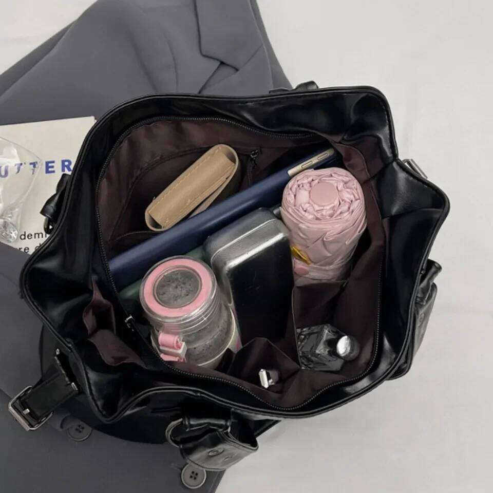 Retro Brand Roomy Shoulder Female Luxury Solid Color Classic Crossbody Large Capacity Style Soft PU Leather Tote Bag Y260204