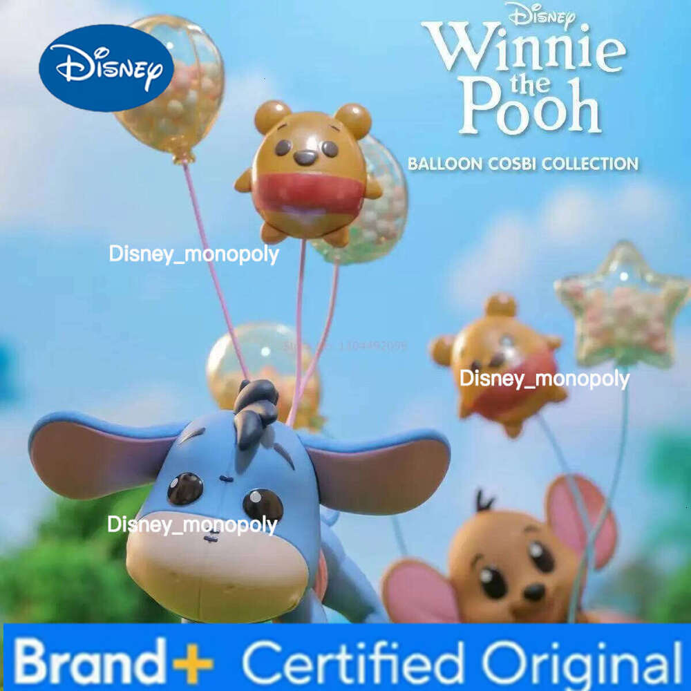 Disney Genuine Stock Hot Toys Winnie The Pooh Balloon Series Blind Box Cosbi Tigger Piglet Eeyore Desktop Decoration Birthday Gift H260205