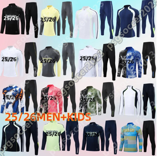2024 2025 BELLINGHAM RealsMadrids tracksuit training suit top pants VINI JR 24/25 MBEPPA Long Sleeves men kids football sportswear chandal futbol survetement