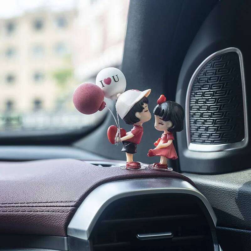 2pcs Couples For Car Ornament, Model, Cute Kiss, Balloon, Auto Interior Decoration, Dashboard Accessories Gifts S260204