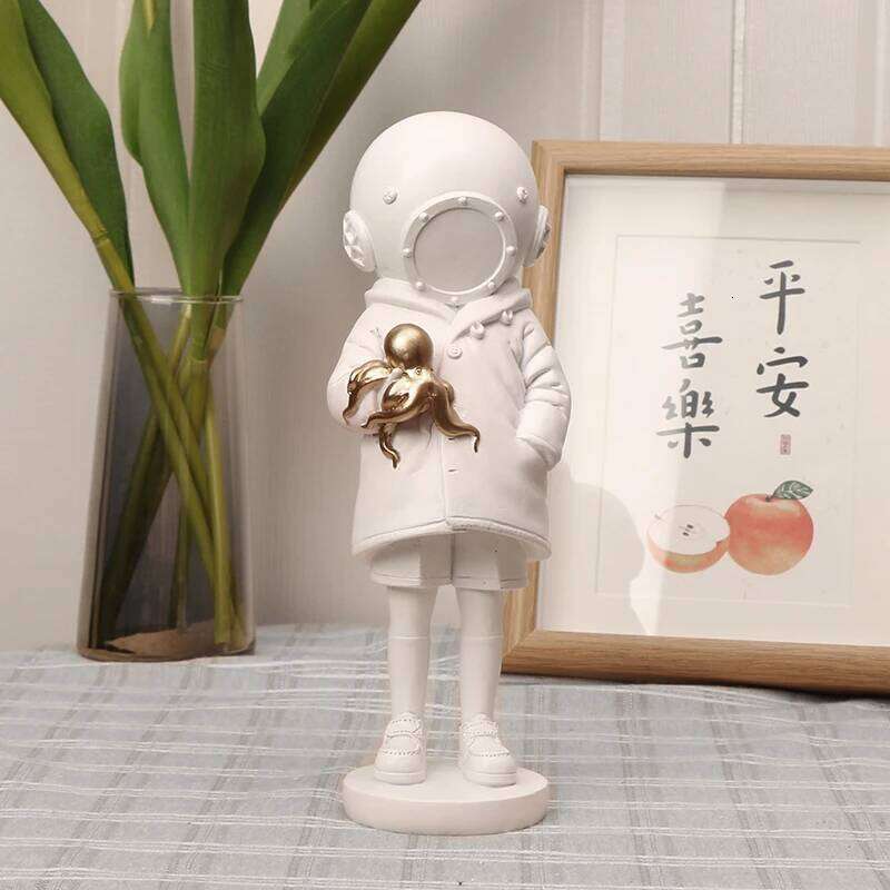 1pc Cross border best-selling Banksy Deepsea girl resin handicraft Home living room porch TV cabinet decorations S260204