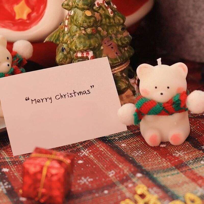 1pc Aromatherapy Candle Ornament Christmas Eve Bear Home Companion Gift S260204