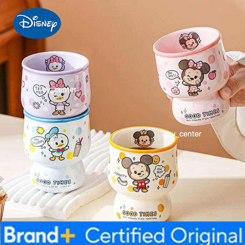 Disney Cartoon Milk Water Cup Ceramic Mugs Coffee Household Simple Cute 4pcs Box Cups Beautiful Gift Free Shipping H260205