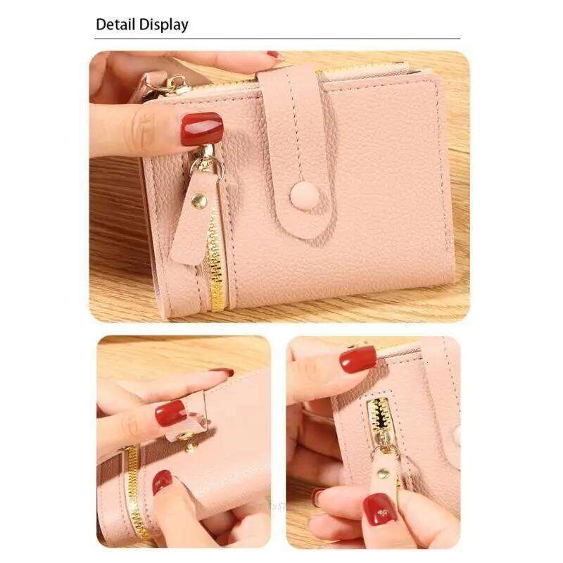 X5XA Ladies Wallet with Card Slots Lightweight Wear Resistant Purse Zippered Coin Pocket for Travel and Everyday Carry Z260205