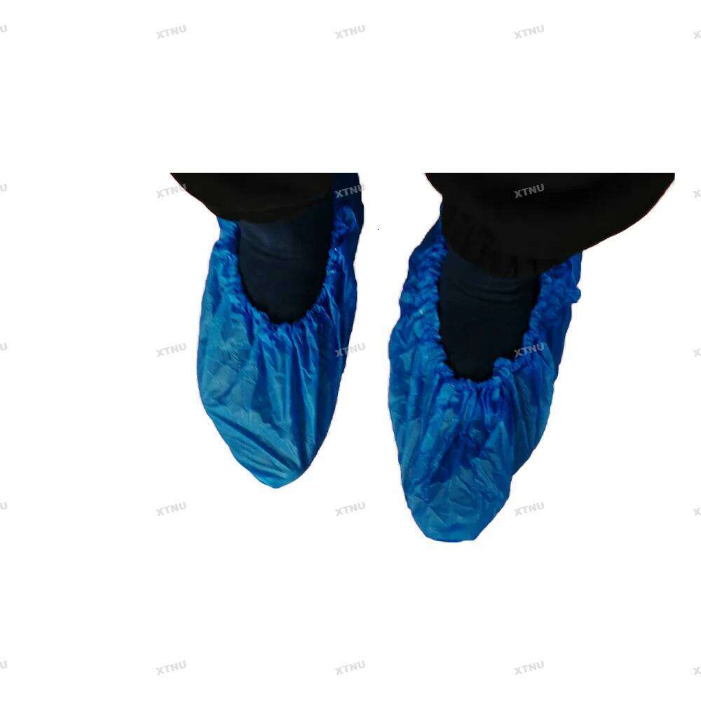 100pcs Disposable 6.7g Water-Proof Non-Slip Plastic Shoe Covers CPE Material hand made shoe cover S260204
