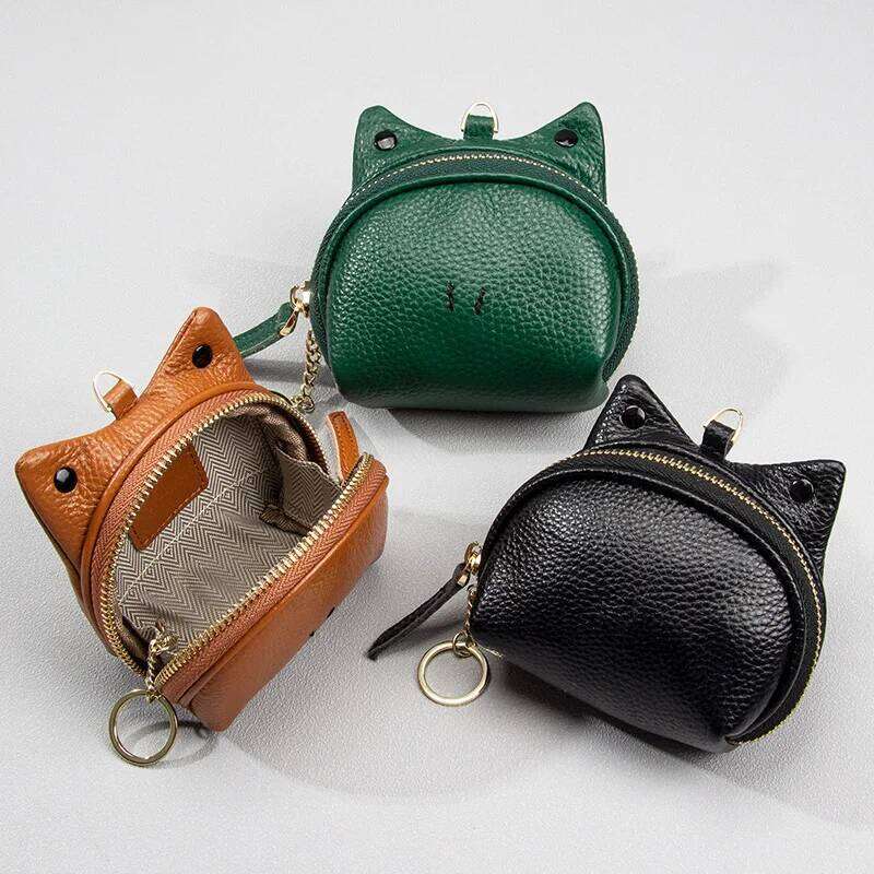 New Cute Frog Cow Leather Women's Coin Purse Creative Card key lipstick storage bag Holder Wallet For Women And Men Z260205