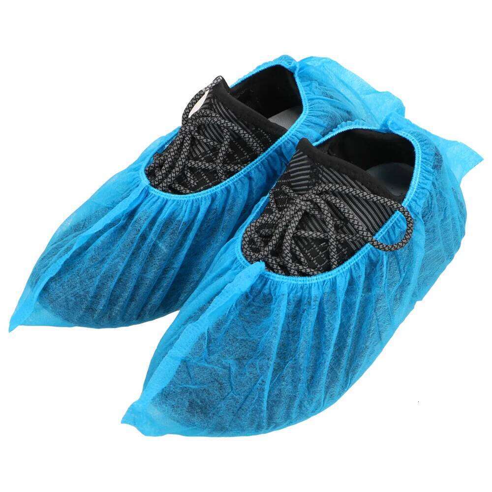 100PCS Pink Elastic Band Non-Woven Fabric Shoe Covers Disposable Anti-Slip Dustproof Breathable Overshoes for Home Use S260204 375