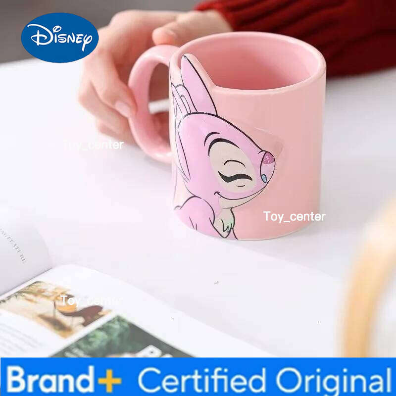 Disney Cartoon Stitch Shaped Ceramic Coffee Home Office Anime Couple Fashion Mug Mouthwash Cup For Couples Creative Cartoo H260205