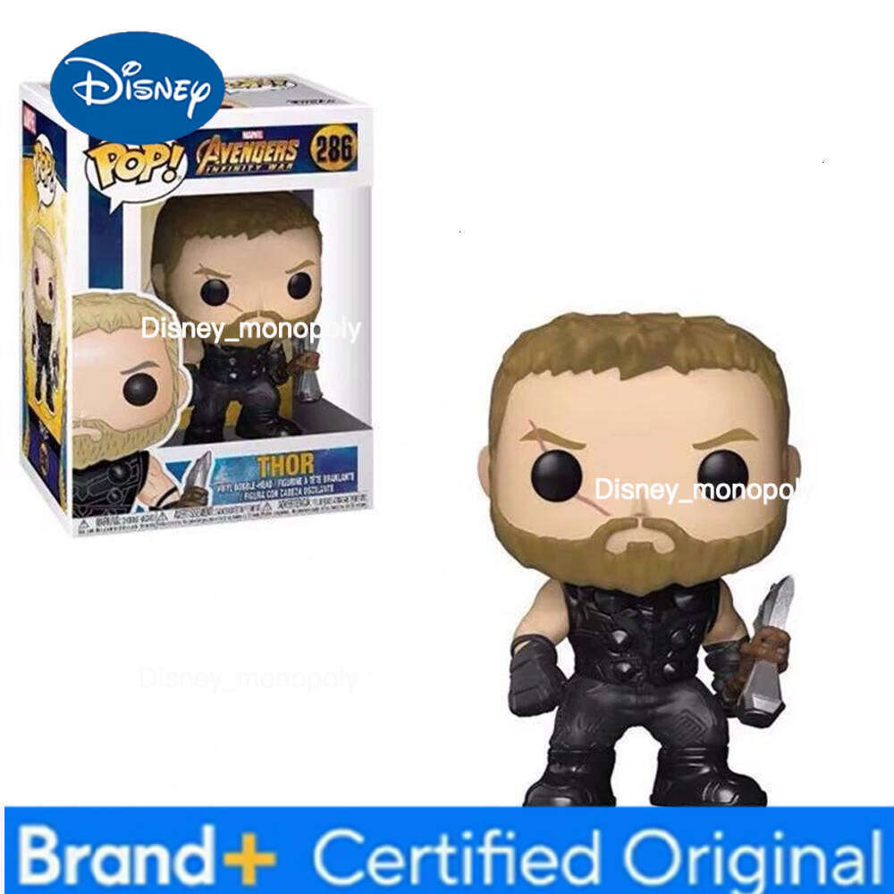Disney FUNKO POP Avengers: Endgame SThor Spider-Man Iron Man Black Panther Action Figure Collectible Desk Model Dolls Toys Goods H2602051