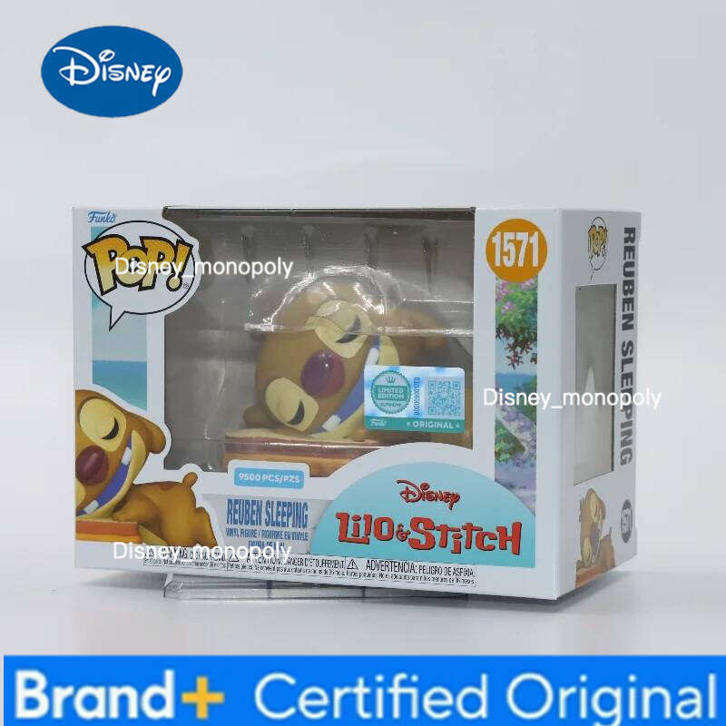 Disney Original Funko Pop Lilo & Stitch #1571 Action Doll Model Toy Gift Vinyl Figure Limited Edition Sculpture Decor H260205