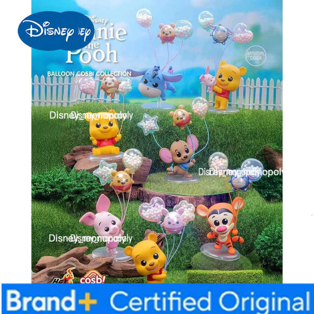 Disney Hot Toys Winnie the Pooh Balloon Series Blind Box Christmas Desktop Decoration Surprise Toy Trendy Collectible Gift H260205
