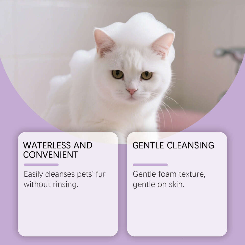 EelJoy Pet No-Rinse Cleansing Cat and Dog Body Hair Deodorizing Clean Convenient No-Wash Foam Mousse S260203