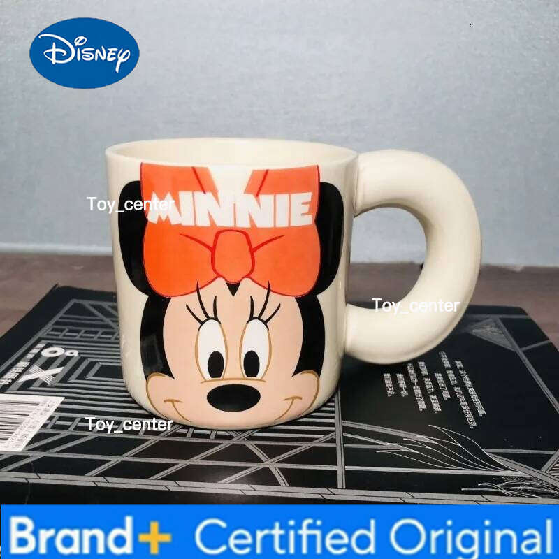Disney Mickey Minnie Cartoon Creative Personality Cute Kawaii High Value Large Capacity Student Couple Ceramic Thickened Mug H260205
