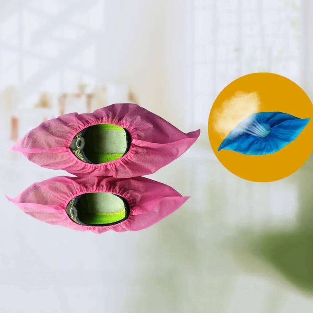 Shoes Disposable High Quality Dustproof and Anti Slip Non Woven Fabric Shoe Cover Household Cleaning Product 50/100pcs S260204