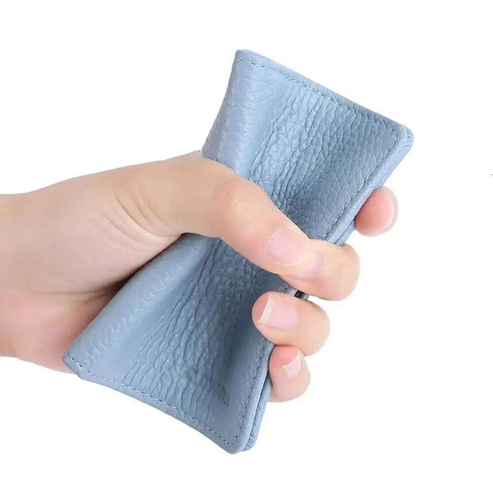 Multi-card Slot Solid Color Portable Leather Case Universal Bank Credit ID Bus Holder Travel Card Organizer Z260205