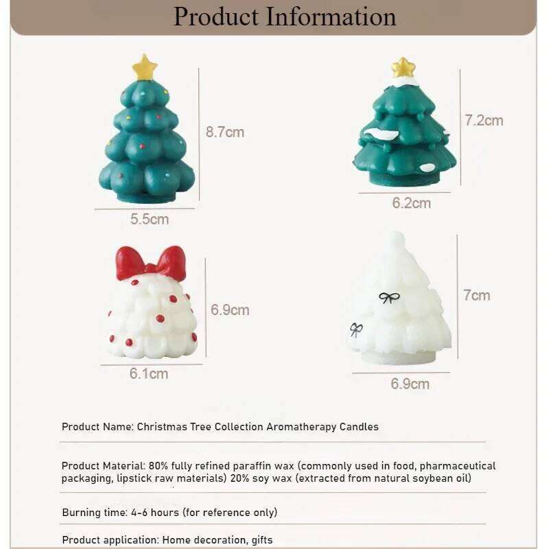 Cute Tree Aromatherapy Home Festival Atmosphere Mini Christmas Fragrance Decoration Scented Candles S260204