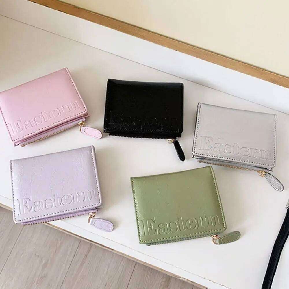 Korean Style Bifold Wallet Ultra Thin Short Clutch PU Leather Holder Multi-function Multi Slot Folding Card Bag Z260205