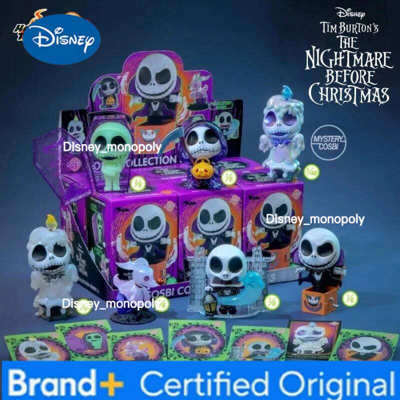 Disney IN STOCK Hot Toys Cosbi The Nightmare Before Christmas Blind Box Vol.3 Collection Anime Figure Mystery Toy Halloween Gift H260205
