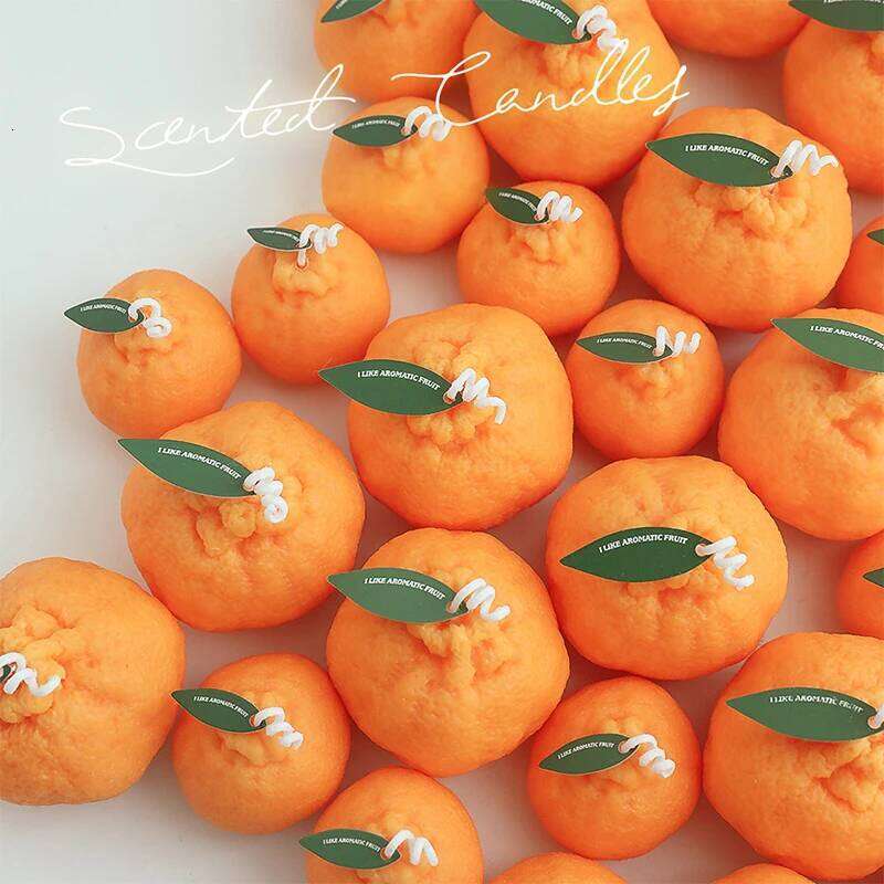 Ugly Orange Aromatherapy Candles Realistic Fruit Wedding Party DIY Fashion Photo Props Guest Gifts Desktop Decorations S260204
