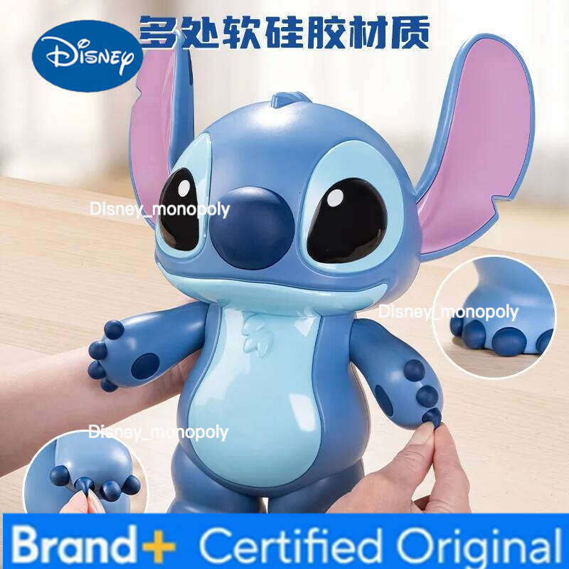 Disney Stitch Electric Piggy Bank Anime Figurine Action Figure Collection Model Doll Cute Cartoon Toys for Children's Gift H260205