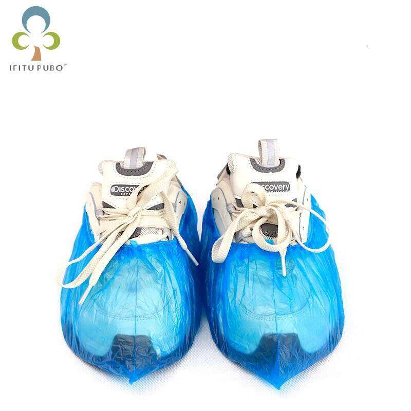 100pcs Disporable Household Dust-proof PE Waterproof Rain Shoe Cover Guest Visit Cleaning Accessories DDJ S260204