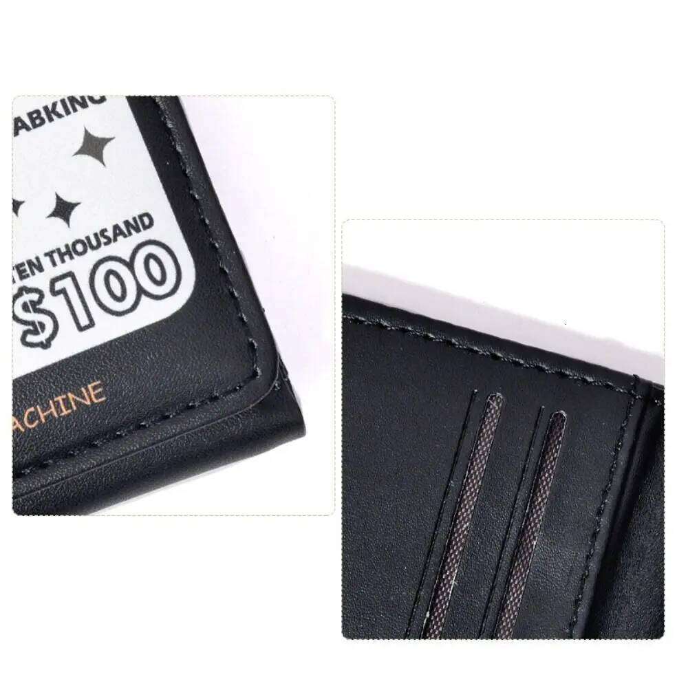 Festive Fortune Folding Wallet with Baking Design Three-Fold Large Capacity Cat Pattern Coin Purse Z260205