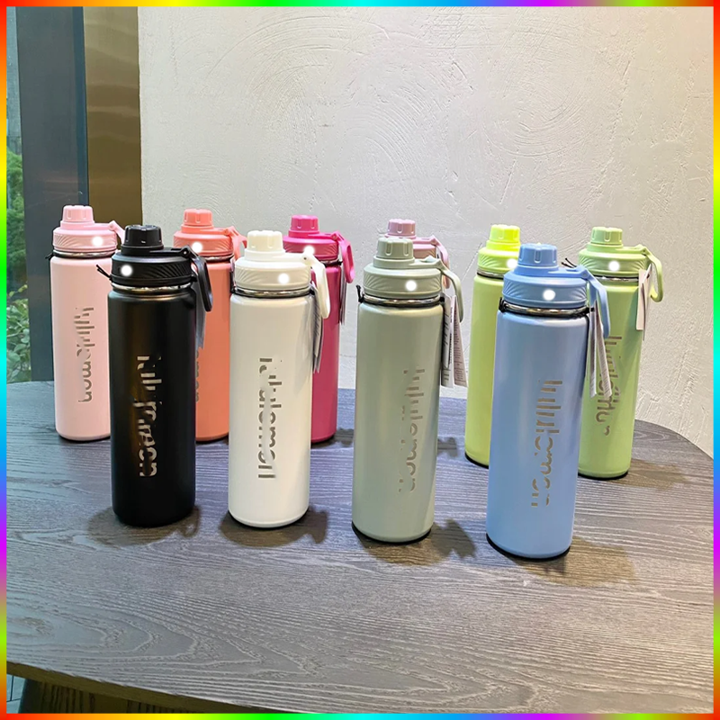 Sports Water Bottles luluity lemonal Insulated Cup Portable Leakproof Outdoor Cups Sport Gym Vacuum Stainless Steel Pure Titanium Free Shipping