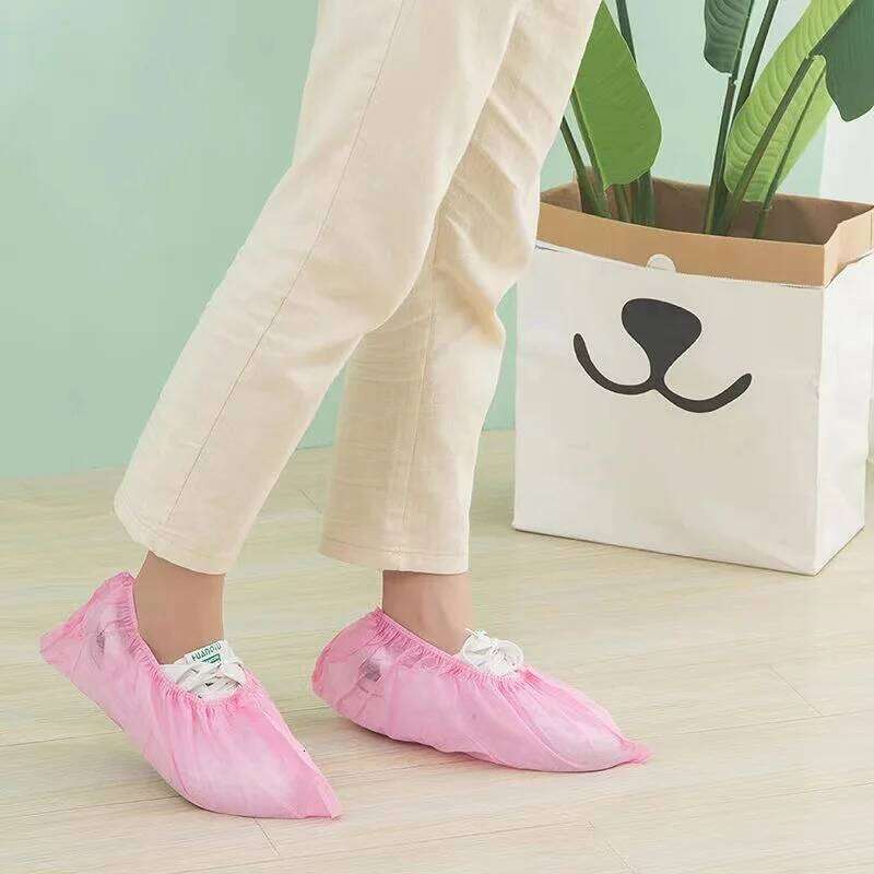 100PCS Disposable Shoe Covers Non Slip Overshoes Dustproof Durable Booties Protectors for Workplace Outdoor Rainy Carpet Floor S260204