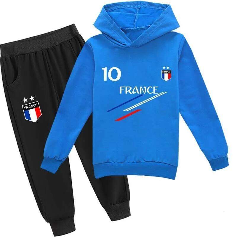 Kids Clothes France Football 10 MBP Boys Hoodie+Pants 2pcs Set Cartoon Toddler Girls Autumn Tracksuit Children Outfits X260205