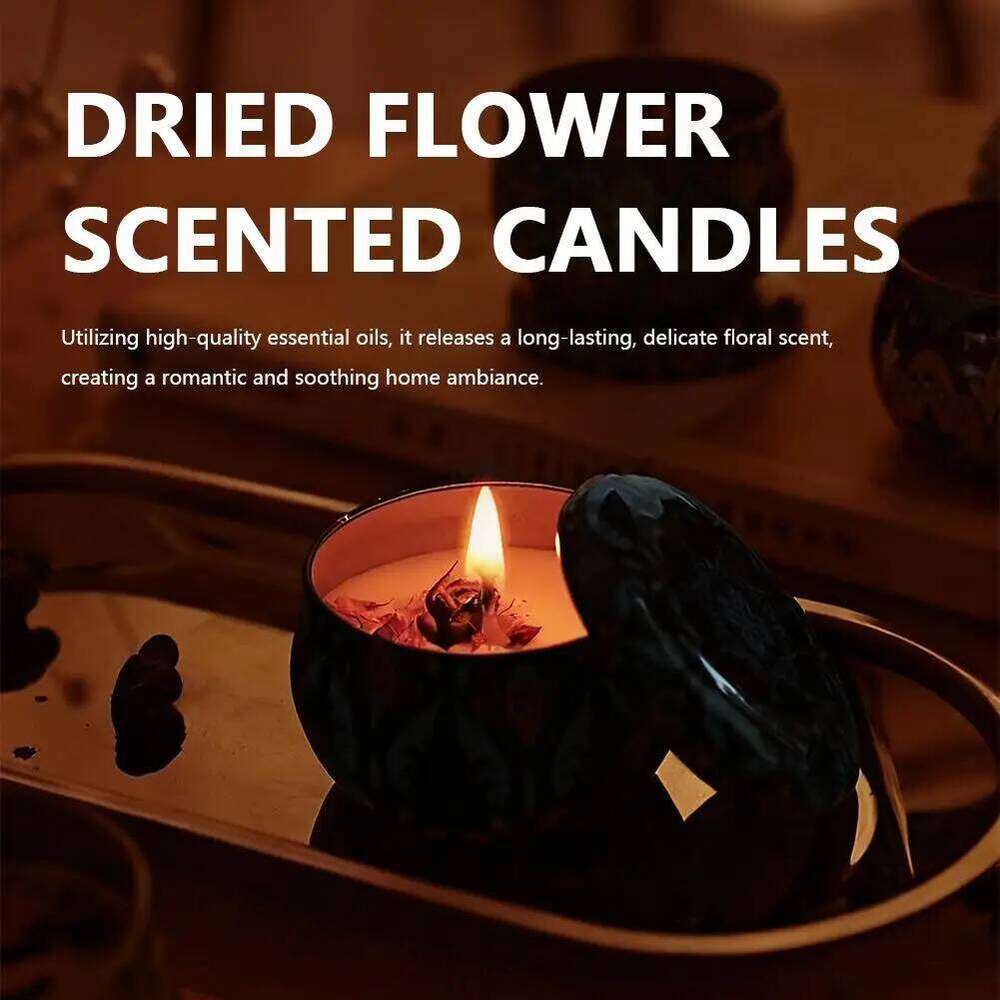 Vintage Scented Candles Soy Wax Jars Flower Fragrance Scent Candle Wedding Ceremony Birthday Gifts Home Decoration H260205
