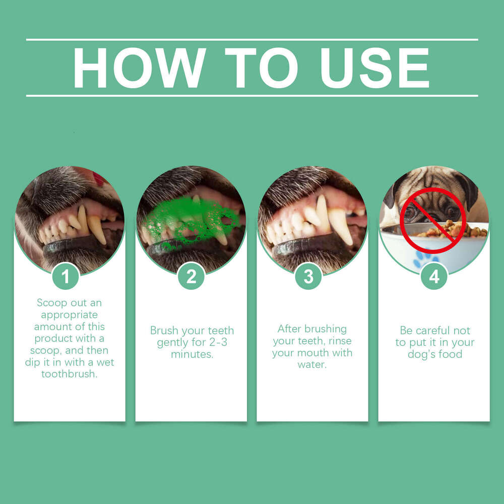 Yegbong Dog Dental Gentle Formula Fresh Breath Protects Pet Oral Health Tooth Cleaning Powder S260203