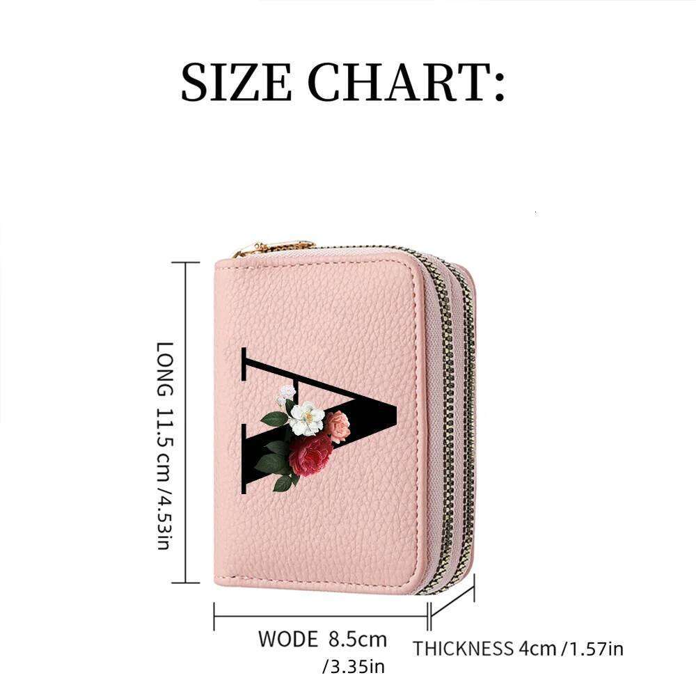 Pink Zipper for Women 26-Letter Personalized Design Fashionable Multi-Functional Ladies Wallet Z260205