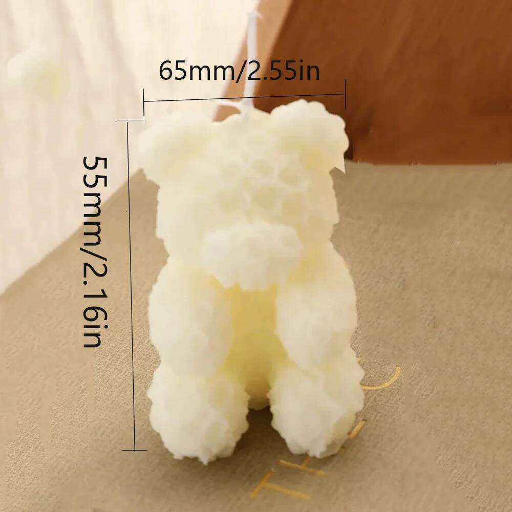 Beautiful High-End Handmade Diy Rose Bear Aromatherapy Candle Creative Valentine'S Day Home Decoration Birthday Gift S260204