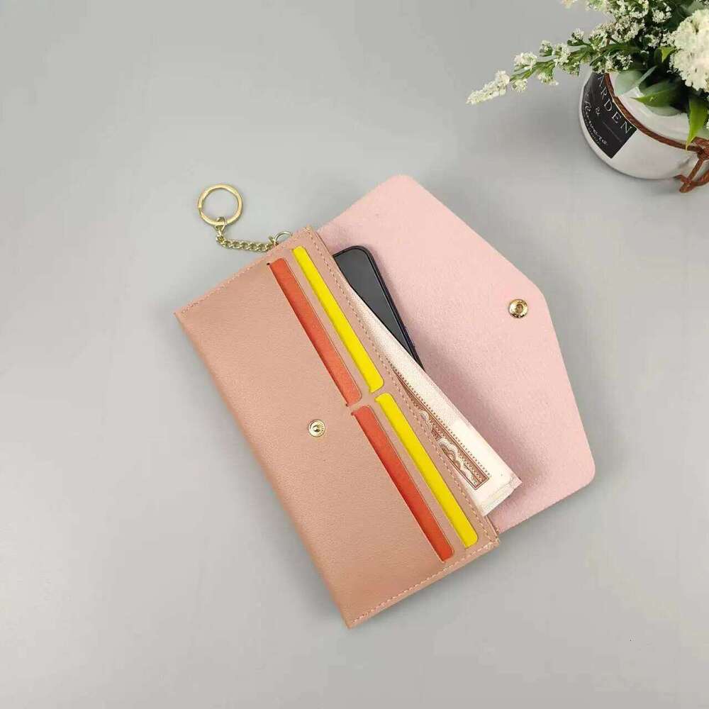 Fashionable And Sweet Stylish Long Wallet With Large Capacity Button For Convenient Use In Travel Fashion Women's Card Bag Z260205