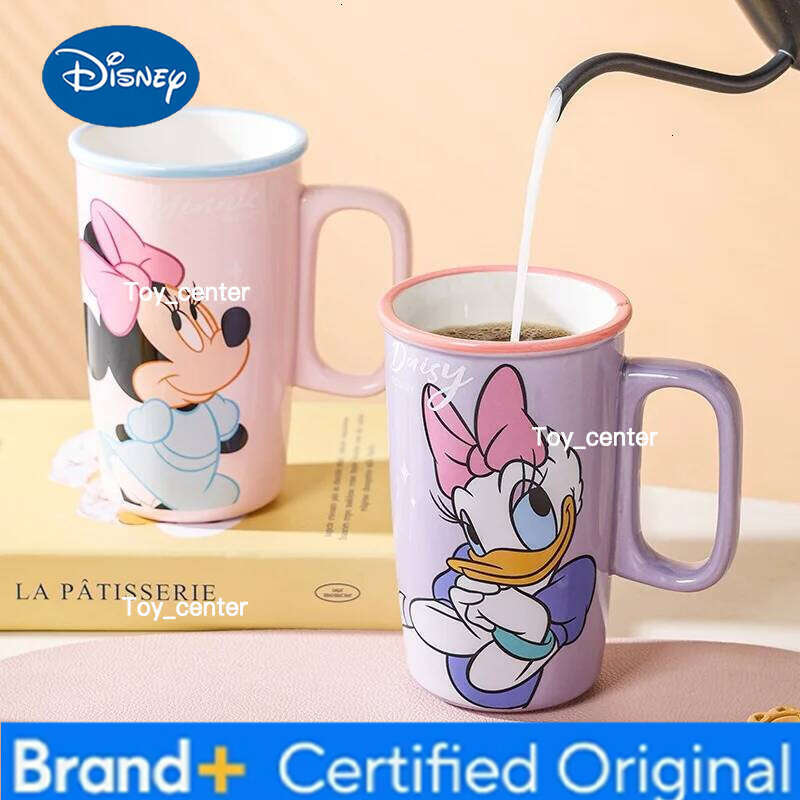 Disney Stitch Large-Capacity Mugs Cartoon Office Water High-Profile Milk for Household Straight Cups Toy Figurines H260205