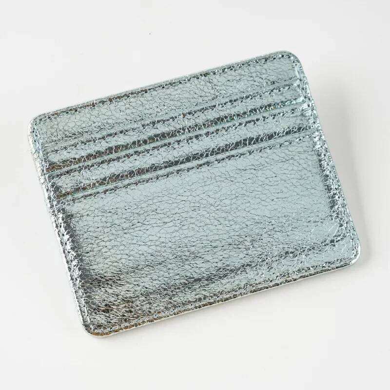 Ultra Thin Cards Bag Gold Silver Black Multi Slot Sleeve PU Leather Credit Id Badge Holder Bus Card Case Z260205