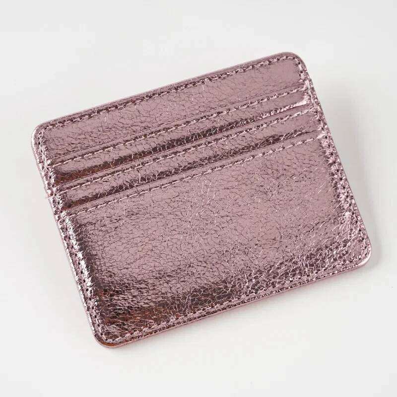 Ultra Thin Cards Bag Gold Silver Black Multi Slot Sleeve PU Leather Credit Id Badge Holder Bus Card Case Z260205