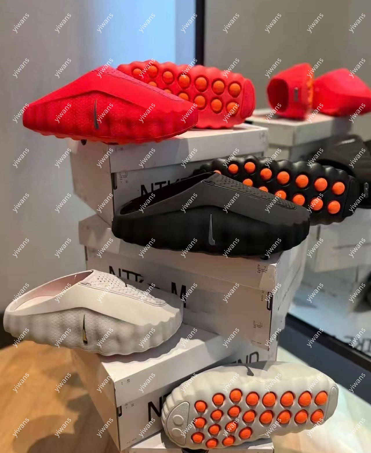 2026 Desginer Slides mind 001 002 Slippers Mens Womens Light Smoke Grey Black Chrome Bone Solar Red Outdoor Summer Beach Fashion Shoes EVA Sandals 36-47