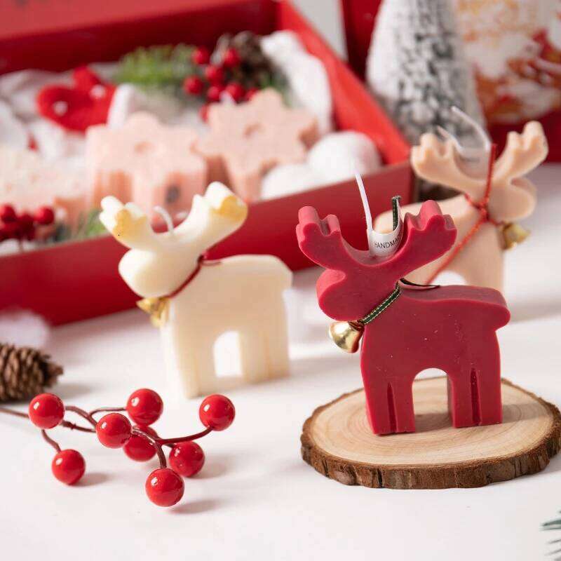 Korean Christmas Tree Snowflake Elk Candle Creative Holiday Gift Romantic Fragrance S260204