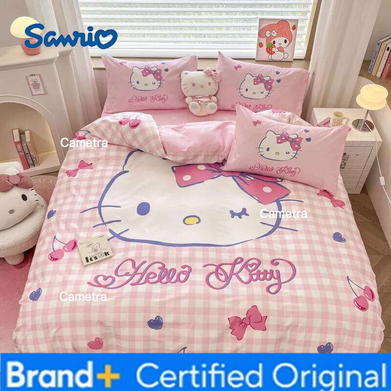 Sanrio New Creative Cartoon Merchandise Duvet Cover Merry Christmas Bedding Set Queen King Full Size Holiday Bedroom Teens Women H2602051
