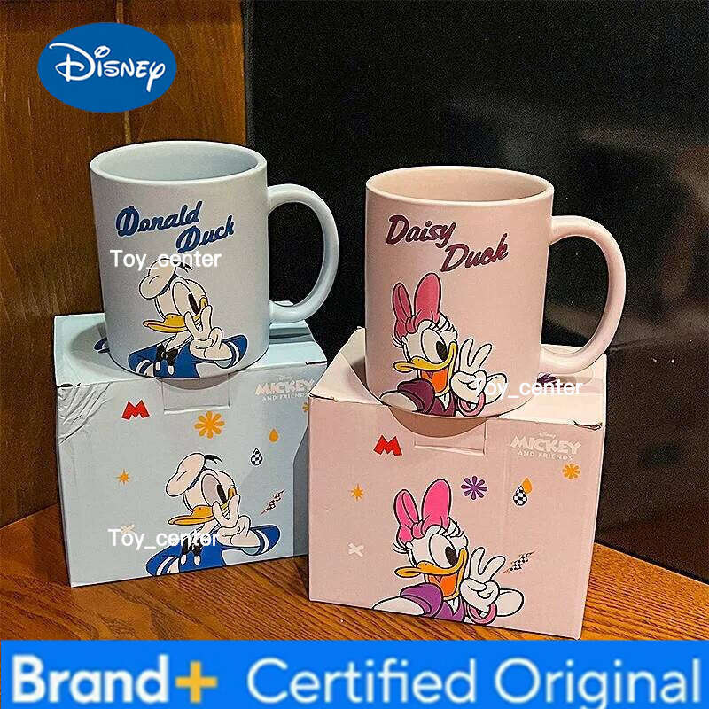 Disney Mickey Minnie Kawaii Cartoon Donald Duck Daisy Mug Office Ceramic Coffee Juice Cup Kids Birthday Gift H260205