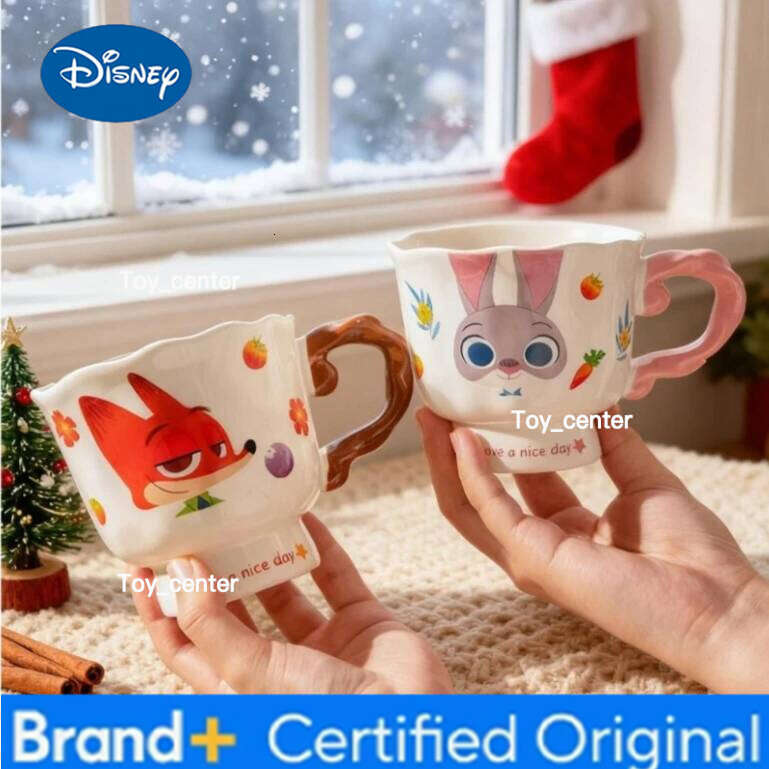 Disney Judy Nick Mug Cartoon Classic Movies Couple's Water Milk Coffee Cup Fan Collection Children Birthday ChristmasGifts H260205