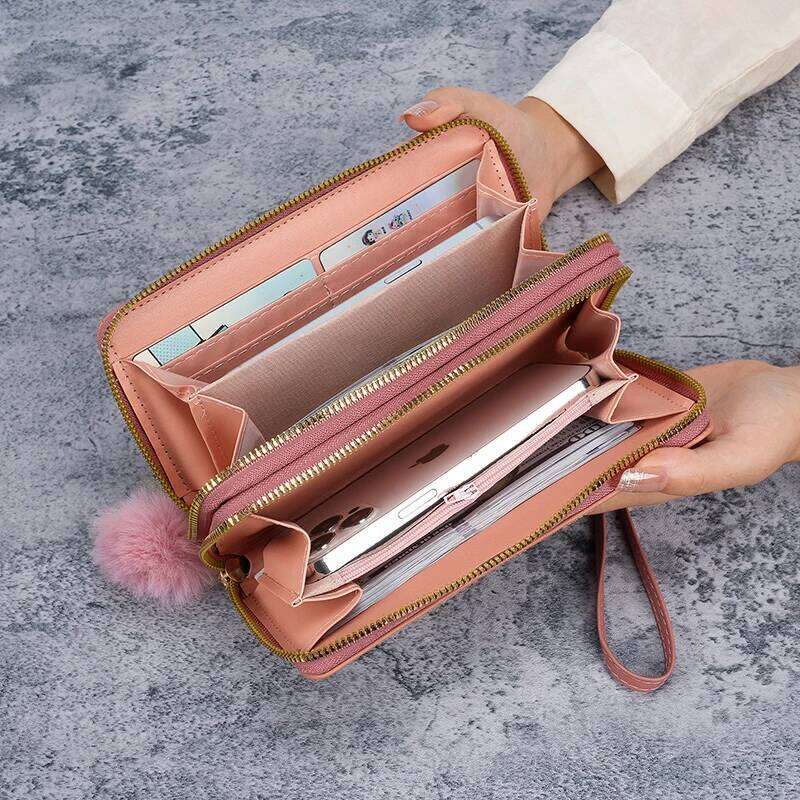 Cross-border ladies V embroidered long wallet 2024 Korean autumn and winter new large-capacity multi-card holding coin purse Z260205
