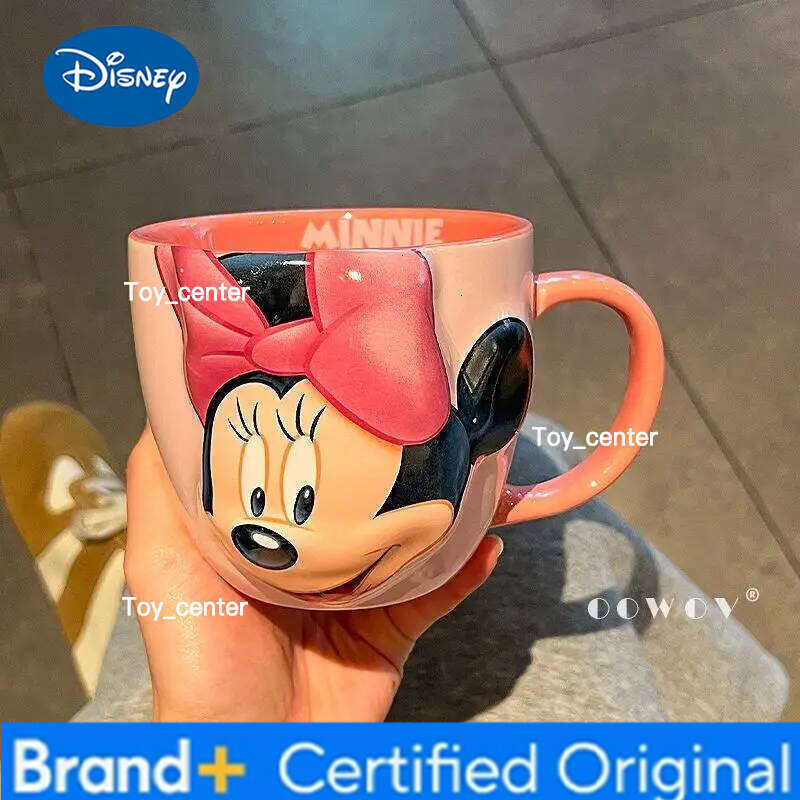 Disney Minnie Mickey Girl Anime Cartoon Cup Creative Pattern Couple Milk Drinking Coffee Ceramic Mug Birthday Gifts H260205