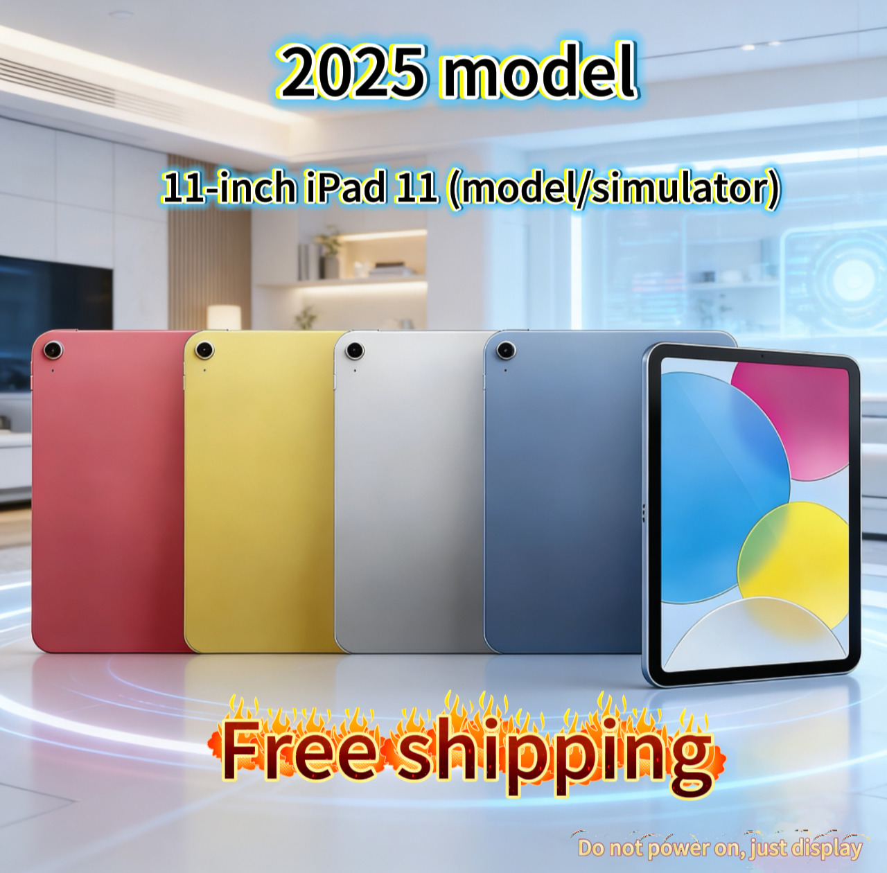 This Apple tablet dummy model is compatible with Apple iPad 11/10/9/8/7/6 series and is designed specifically for counter display purposes.