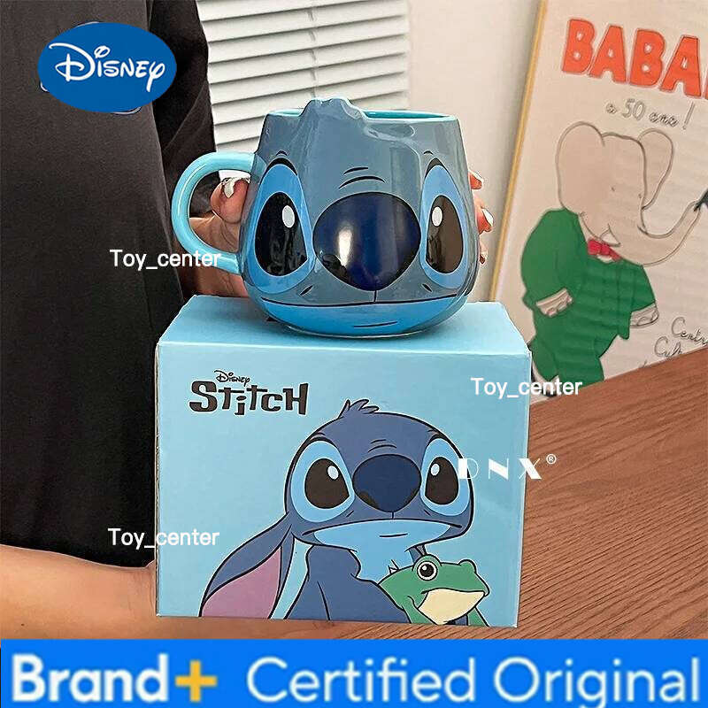 Disney Stitch Cartoon Mug Ceramic Cart Kawaii Home Furnishings Coffee Milk Cup Cute Holiday Birthday Gifts for Boys and Girl H260205