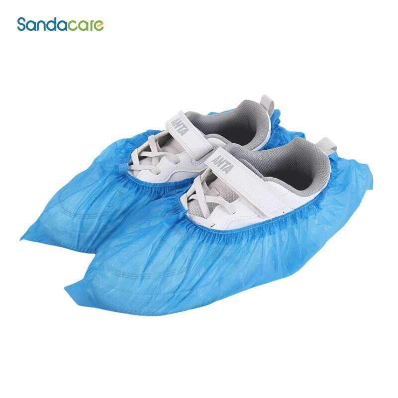 200 piece shoe disposable waterproof dustproof thickened plastic cleaning overshoes one size foot cover for home S260204