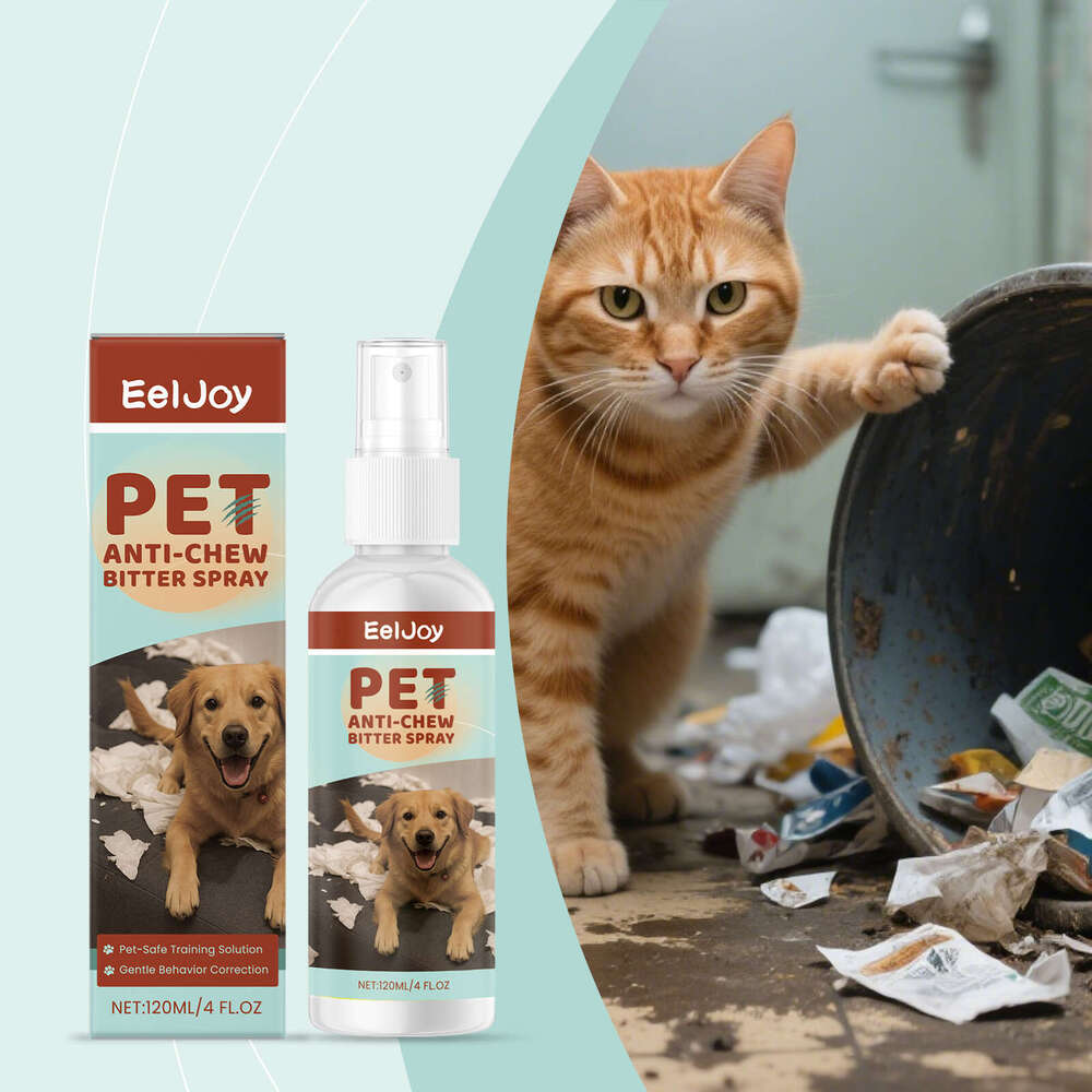 EelJoy Cat Dog Anti-Chew Spray Gentle Formula Corrects and Prevents Nibbling Guides Pets to Develop Proper Behavior Habits S260203